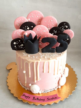 Pretty Pink Drip Cake