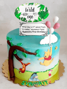 Winnie the Pooh 1st Birthday Cake