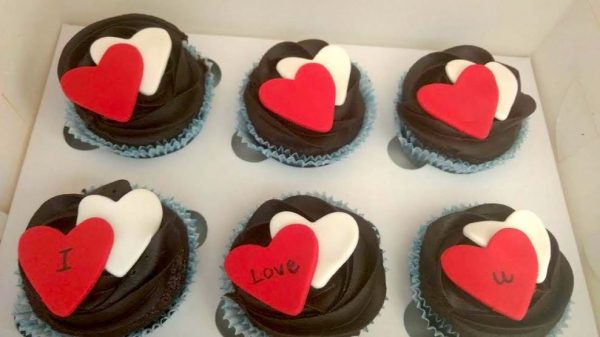 I Love You Chocolate cupcakes