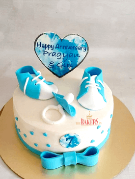 Blue Anniversary Cake