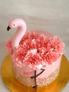 Flamingo Anniversary Cake