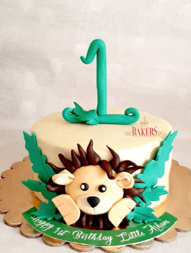 Lion First Birthday Cake
