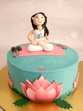 Lotus Pose Yoga Cake