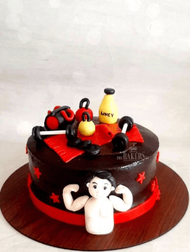 Gym Cake with Figurine