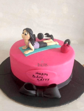 Gym & Yoga Cakes 6 Pink Yoga & Gym Cake