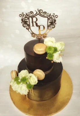 Two Tier Chocolate Reception Cake