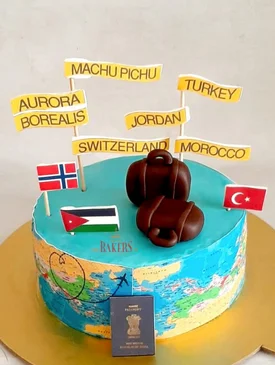 Blue Travel Cake