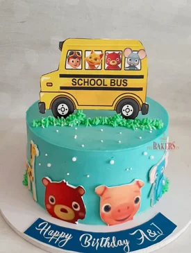 Wheels on the bus Cocomelon cake