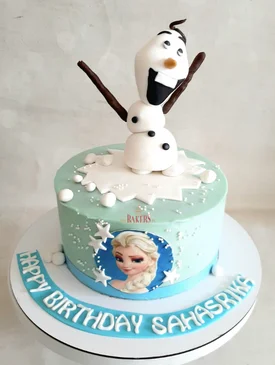 Olaf & Elsa Frozen Cake