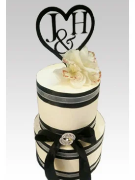Engagement Cake with Customised Name Topper