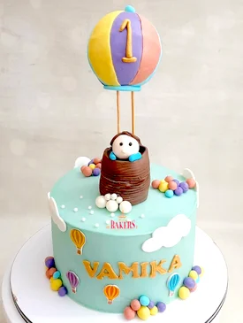 Hot Air Balloon 1st Birthday Cake