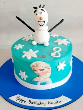 Olaf & Elsa Frozen Theme Cake