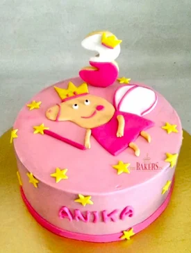pink peppa pig cake