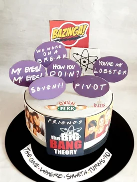 Friends & Big Band Theory Cake