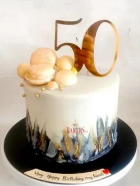 Elegant 50th Birthday cake