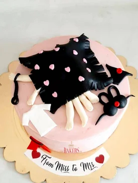 From Miss to Mrs Bachelorette Cake