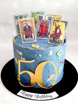 tarot card 50th birthday cake