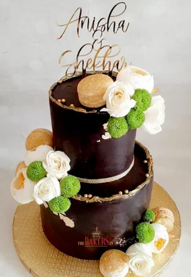 ivory chocolate wedding cake