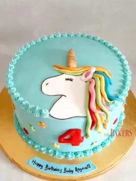 Minimal Fondant Unicorn Cake