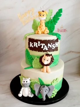 two tier jungle cake