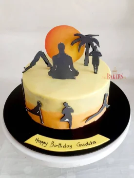 yoga enthusiast cake