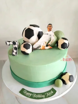 ronaldo football green cake