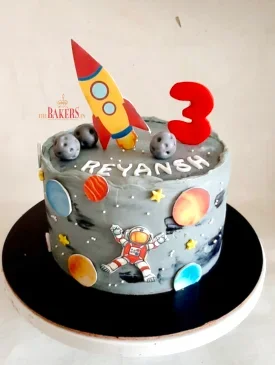 astronaut 3rd birthday cake