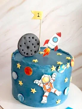 galaxy 1st birthday cake