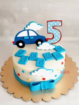 blue car cake