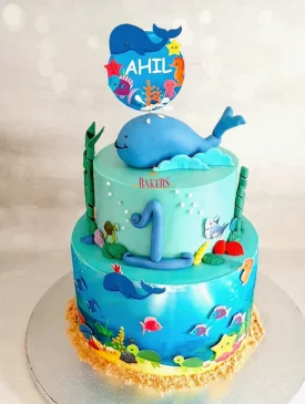 Under Sea 1st Birthday Cake undersea 1st birthday cake