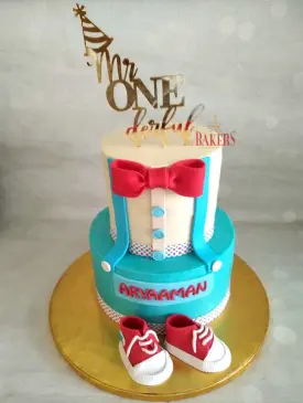 Mr. Onederful 2 Tier First Birthday Cake 1st birthday cake
