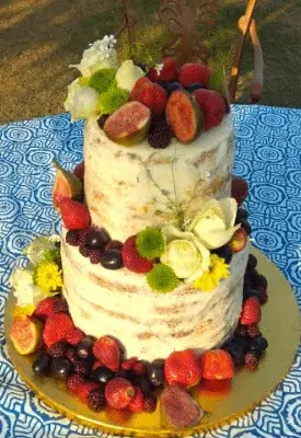 Two Tier Naked Wedding Cake 2 tier naked wedding cake