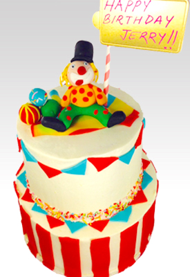 circus theme 1st birthday cake