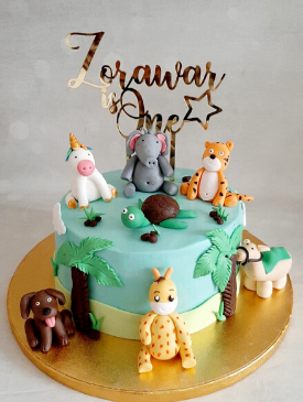 jungle theme cake