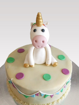 unicorn 1st birthday cake